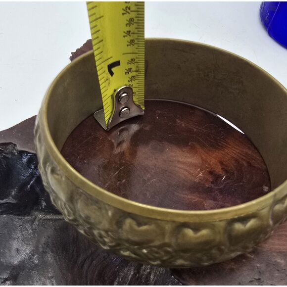 Lot  of 4 Vintage -  Brass Choker Collar Style Necklace & Bracelets - Picture 7 of 8